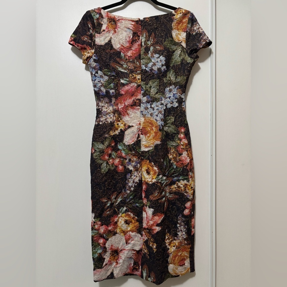 Adrianna Papell Floral V-Neck Dress - Picture 4 of 6